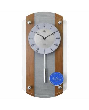 ADLER 20172O Wall Clocks Quartz Wood Glass Oak