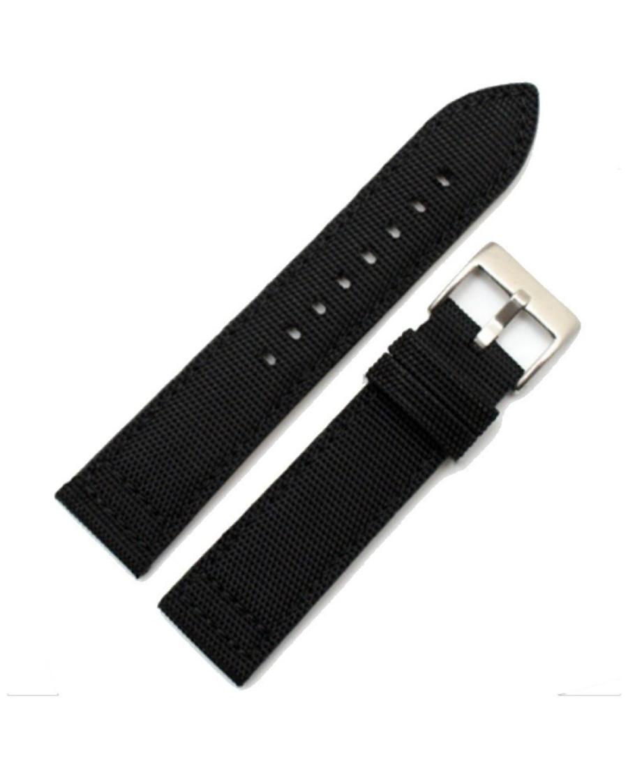 Watch Strap Diloy 416.01.20 Textile czarny Tekstylia Czarny 20 mm