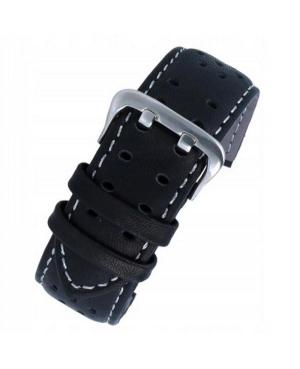 Watch Strap Diloy 380.20.54 Leather Black Juoda 20 mm image 4