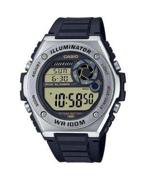 Men Sports Functional Japan Quartz Digital Watch Timer CASIO MWD-100H-9AVEF Silver color Dial 51mm