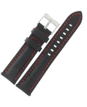 Watch Strap Diloy 395.53.20 Leather Red 20 mm image 3