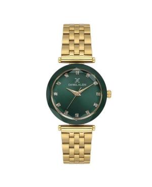 Moteriškas Klasikinis Kvarcinis Rodyklinis Watch DANIEL KLEIN DK.6.14189-3 Žalia Dial 30mm