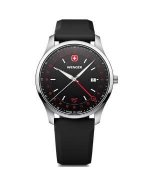 Men Klasické Swiss Quartz Analog Watch WENGER 01.1442.102 Černá Dial 42mm
