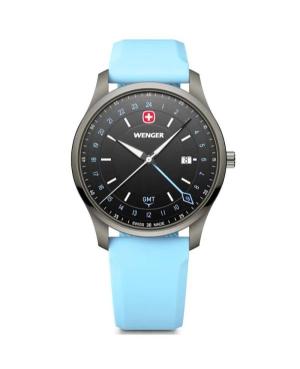 Vyriškas Klasikinis Swiss Kvarcinis Rodyklinis Watch WENGER 01.1442.103 Juodas Dial 42mm
