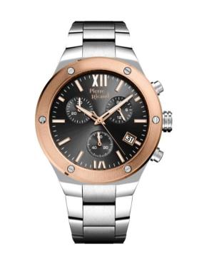 Men Classic Analog Watch Chronograph PIERRE RICAUD Schwarz Dial 41mm P97046.R1R6CH