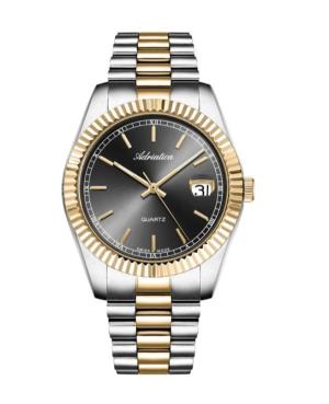Men Classic Analog Swiss Quartz Watch ADRIATICA Černá Dial 40mm A1090.2116Q