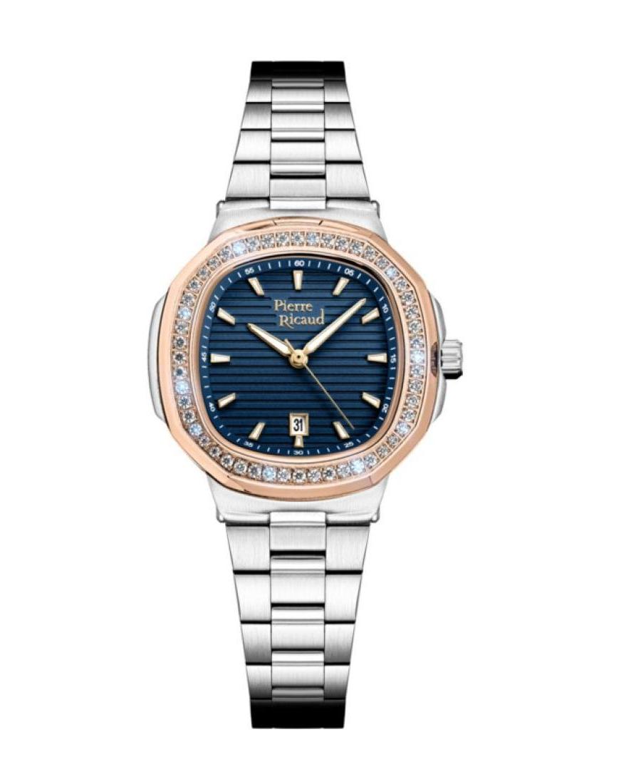 Women Classic Analog Quartz Watch PIERRE RICAUD Modrá Dial P21082.R1R5QZ