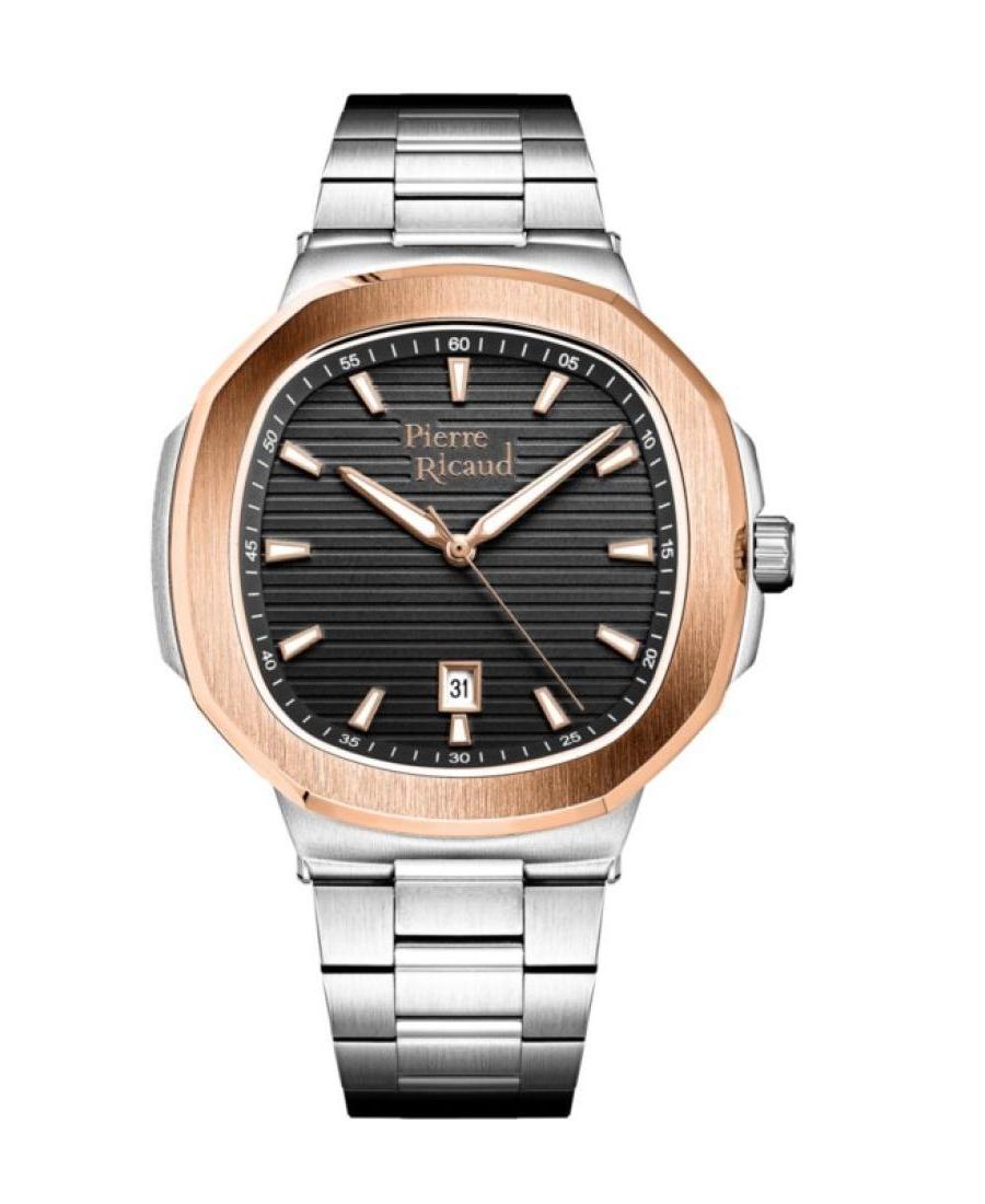 Mężczyźni Classic Analog kwarcowy Zegarek PIERRE RICAUD Czarny Wybierz P81082.R1R4Q
