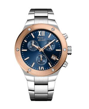 Mężczyźni Classic Analog Zegarek Chronograf PIERRE RICAUD Niebieska Wybierz 41mm P97046.R1R5CH