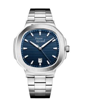 Men Classic Analog Quartz Watch PIERRE RICAUD Modrá Dial P81082.5115Q