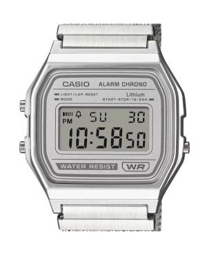 Men Functional Japan Quartz Digital Watch Alarm CASIO A158WEM-7EF Silver color Dial 33mm image 6