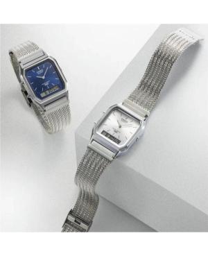 Vyriškas Japoniškas Kvarcinis Digital Watch Alarm CASIO AQ-230EM-7AEF Sidabras Dial 28mm image 2