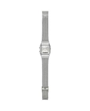 Vyriškas Japoniškas Kvarcinis Digital Watch Alarm CASIO AQ-230EM-7AEF Sidabras Dial 28mm image 4
