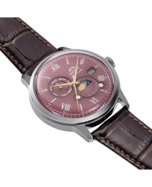 Men Klasické Japan Automatic Analog Watch ORIENT RA-AK0807R30B Burgundy Dial 41.5mm image 7