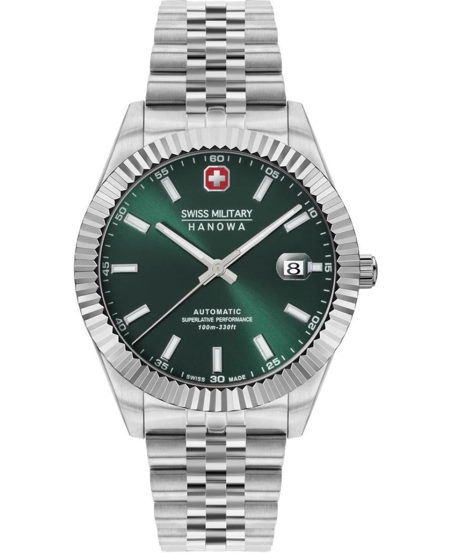 Vyriškas Klasikinis Swiss Kvarcinis - elektroninis, Solar Rodyklinis Watch SWISS MILITARY HANOWA SMWGL0002103 Žalia Dial 41mm
