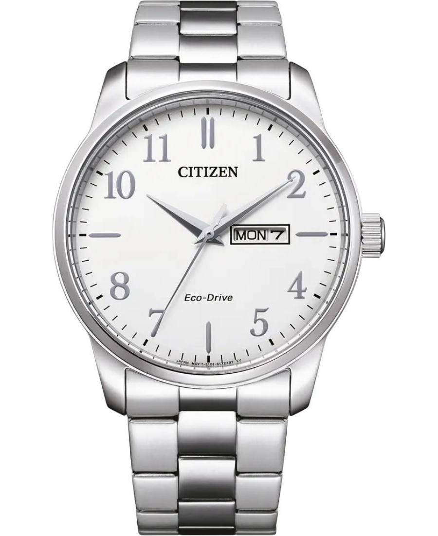Mężczyźni Japonia bateria słoneczna analogowe Zegarek CITIZEN BM8550-81AE Biały Wybierz 42mm