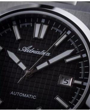 Mężczyźni Classic Analog Luxury Szwajcar automatyczny Zegarek ADRIATICA Czarny Wybierz 40mm A8326.5114A image 2