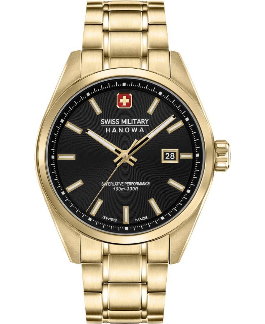 Mężczyźni klasyczny Szwajcar kwarcowy analogowe Zegarek SWISS MILITARY HANOWA SMWGH0004110 Czarny Wybierz 41mm