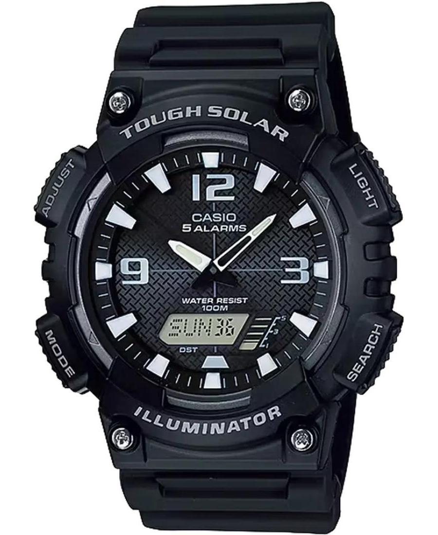 Men Sports Functional Japan Quartz Analog Watch Alarm CASIO AQ-S810W-1AVEF Černá Dial 46.5mm