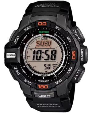 Vyriškas Japoniškas Elektroninis, Solar Digital Watch Timer CASIO PRG-270-1ER Juodas Dial 55mm