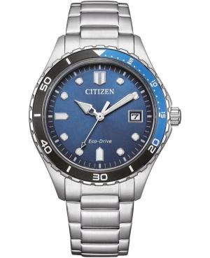 Mężczyźni sportowy klasyczny Japonia bateria słoneczna analogowe Zegarek CITIZEN AW1821-89L Niebieska Wybierz 36mm