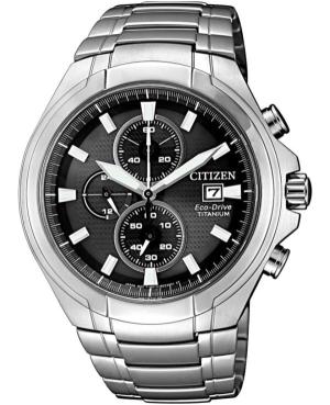 Mężczyźni Japonia bateria słoneczna analogowe Zegarek Chronograf CITIZEN CA0700-86E Czarny Wybierz 43mm