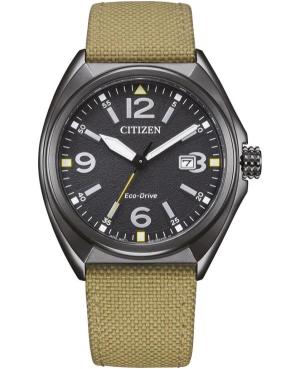 Vyriškas Sportinis Japoniškas Elektroninis, Solar Rodyklinis Watch CITIZEN AW1575-08E Juodas Dial 40mm