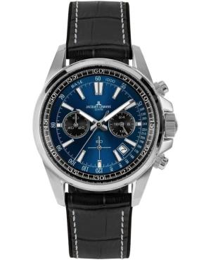Mężczyźni klasyczny sportowy Diver kwarcowy analogowe Zegarek Chronograf JACQUES LEMANS 1-2117S Niebieska Wybierz 44mm