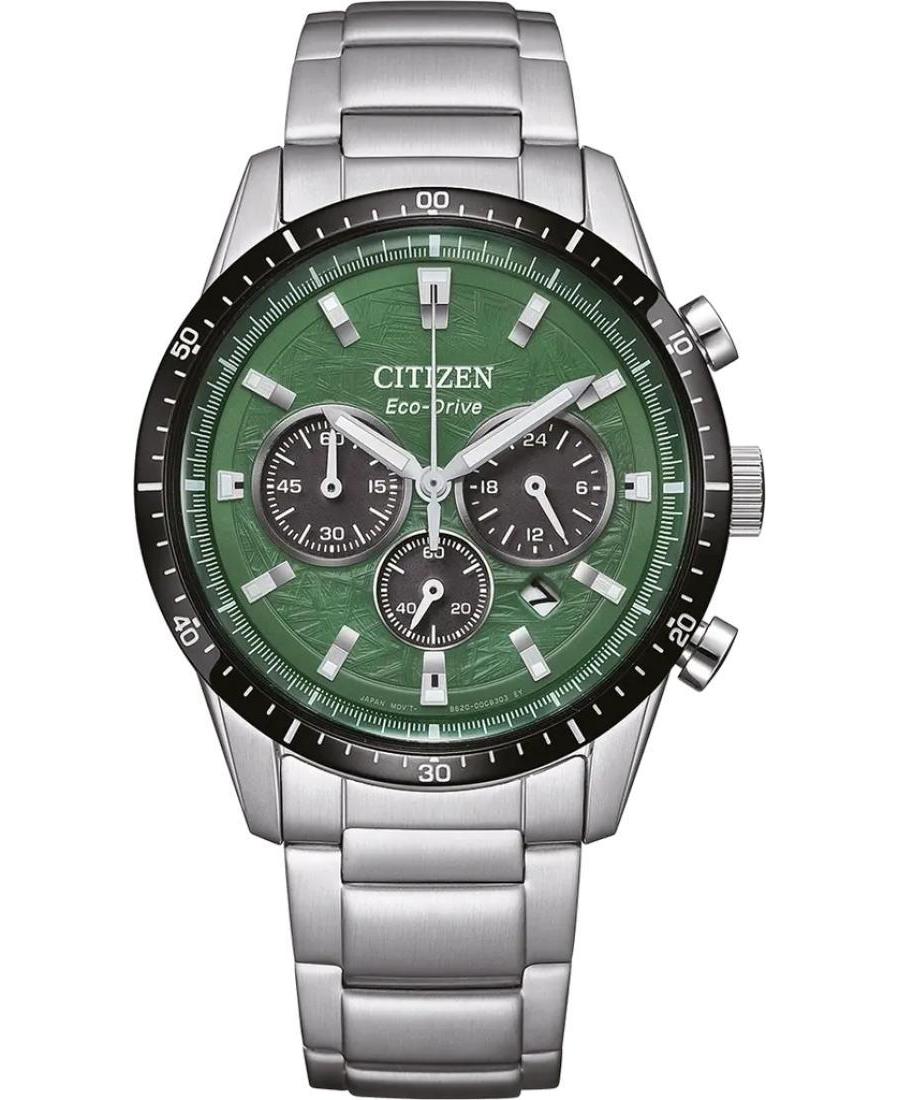 Men Sports Japan Eco-Drive Analog Watch CITIZEN CA4624-56X Green Dial