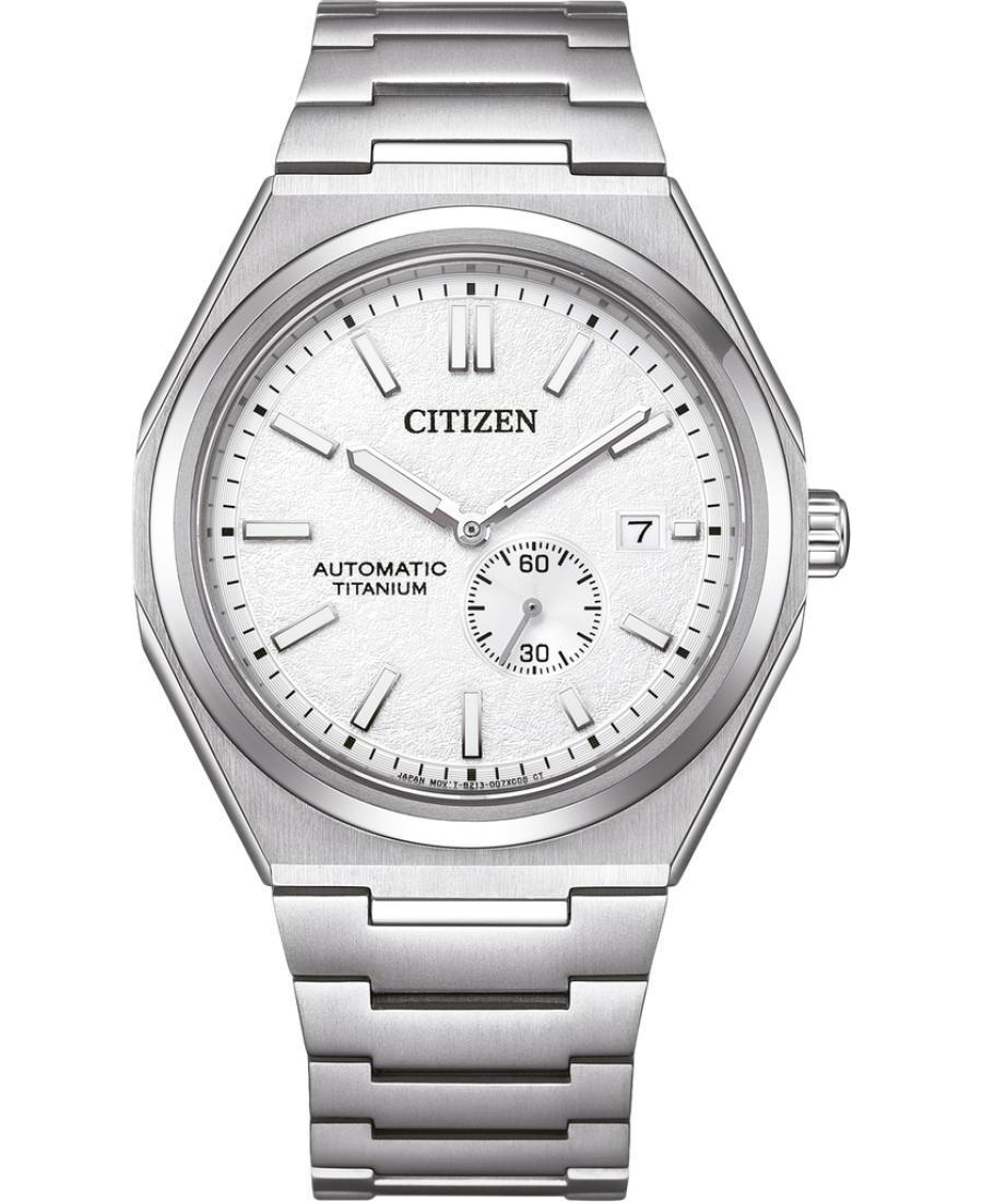 Men Klasické Japan Automatic Analog Watch CITIZEN NJ0180-80A Silver Dial 40.5mm