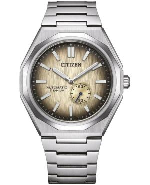 Mężczyźni Japonia automatyczny analogowe Zegarek CITIZEN NK5020-58P Piasek Wybierz 40mm