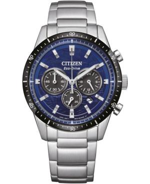 Men Sports Japan Eco-Drive Analog Watch Chronograph CITIZEN CA4624-56L Blue Dial