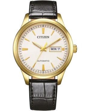 Men Klassisch Japan Automatic Analog Watch CITIZEN NY4059-09AC Weiß Dial 40mm