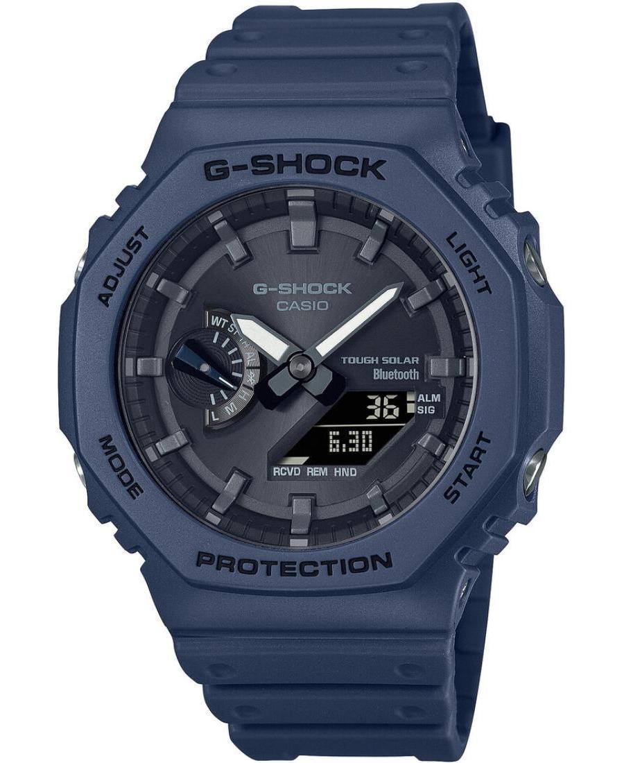 Men Functional Sports Diver Japan Eco-Drive Digital Watch Timer CASIO GA-B2100-2AER G-Shock Silver color Dial 45mm