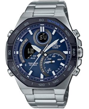 Mężczyźni sportowy Funkcjonalny Japonia bateria słoneczna cyfrowe Zegarek Timer CASIO ECB-950DB-2AEF Niebieska Wybierz 48mm
