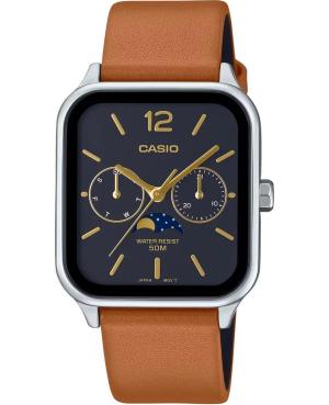 Men Klassisch Japan Quartz Analog Watch CASIO MTP-M305L-1AVER Schwarz Dial 34mm