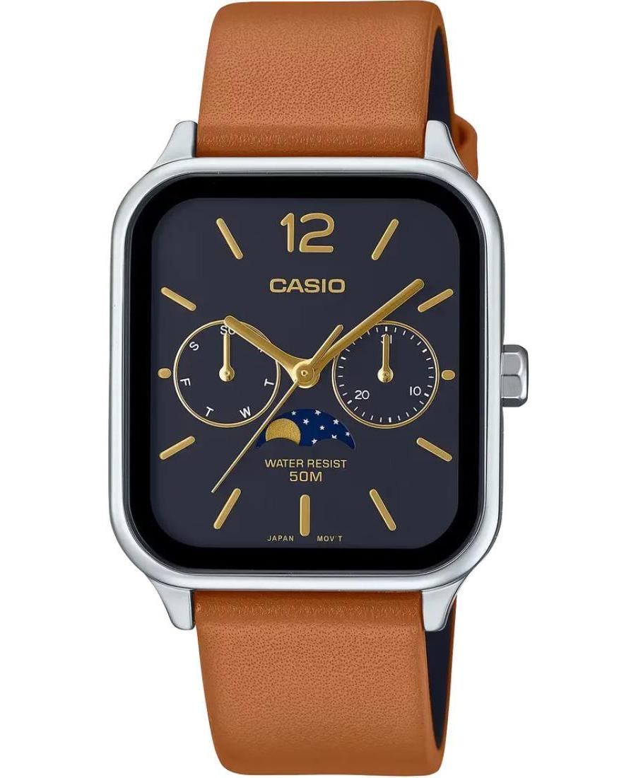 Mężczyźni klasyczny Japonia kwarcowy analogowe Zegarek CASIO MTP-M305L-1AVER Czarny Wybierz 34mm