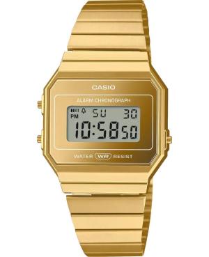 Men Functional Japan Quartz Digital Watch Alarm CASIO A700WEVG-9AEF Golden Dial 33mm