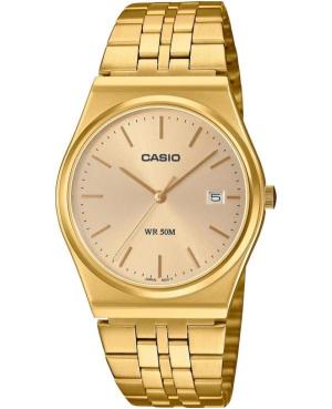Men Classic Japan Quartz Analog Watch CASIO MTP-B145G-9AVEF Golden Dial 35mm
