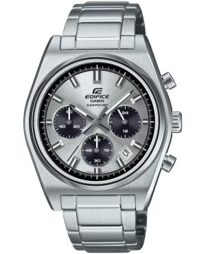 Men Klasické Japan Quartz Analog Watch Chronograph CASIO EFB-730D-7AVUEF Silver Dial 40mm