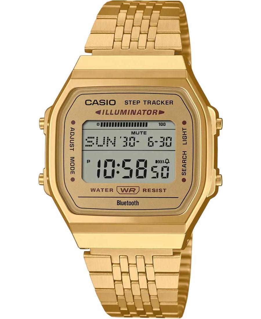 Vyriškas Klasikinis Su funkcijomis Japoniškas Kvarcinis Digital Watch Timer CASIO ABL-100WEG-9AEF Gold color Dial 38mm