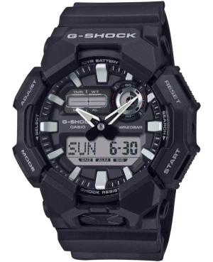Mężczyźni sportowy Funkcjonalny Diver Japonia kwarcowy cyfrowe Zegarek Budzik CASIO GA-010-1AER G-Shock Kolor srebrny Wybierz 52