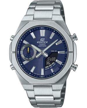 Men Sports Klassisch Japan Quartz Analog Watch Timer CASIO ECB-S10D-2AEF Blau Dial 43mm