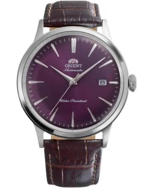 Men Klasické Japan Automatic Analog Watch ORIENT RA-AC0032V30B Violet Dial 40.5mm
