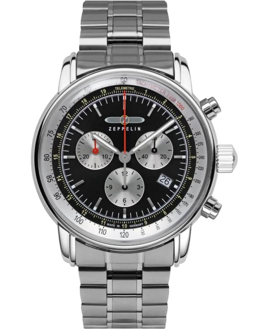 Mężczyźni klasyczny kwarcowy analogowe Zegarek Chronograf ZEPPELIN 8888MB-2 Czarny Wybierz 42mm