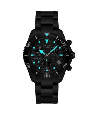 Men Sports Klassisch Diver Luxury Swiss Quartz Analog Watch Chronograph CERTINA C048.417.33.201.00 Schwarz Dial 42mm image 4