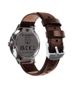 Men Fashion Sports Functional Smart watch Quartz Digital Watch GARETT Quantum Silver steel Černá Dial image 4