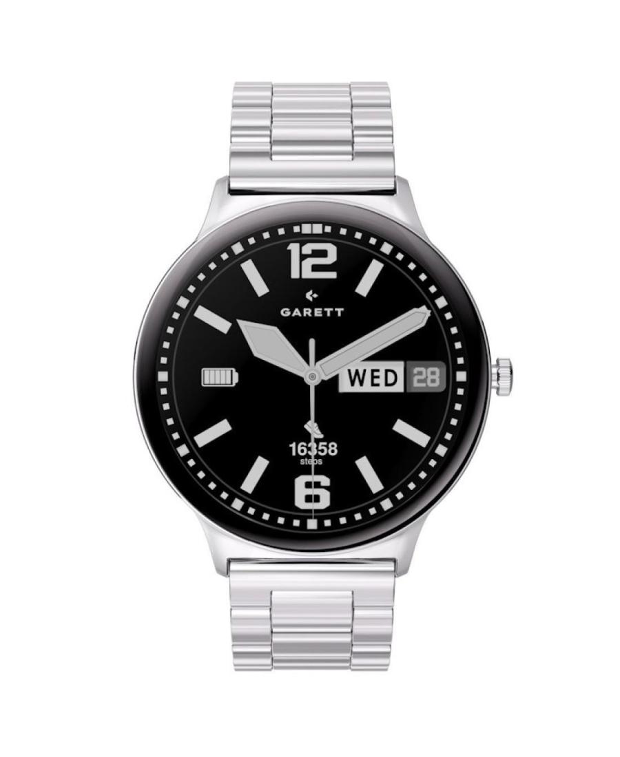 Men Sports Functional Fashion Smart watch Quartz Digital Watch GARETT Quantum Glow Silver steel Schwarz Dial 43mm