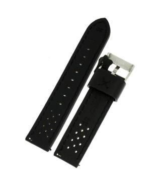 Watch Strap Diloy 398.01.18 Leather Black Schwarz 18 mm image 4
