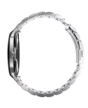 Men Fashion Sports Functional Smart watch Quartz Digital Watch GARETT Quantum Glow Silver steel Black Dial 43mm image 9